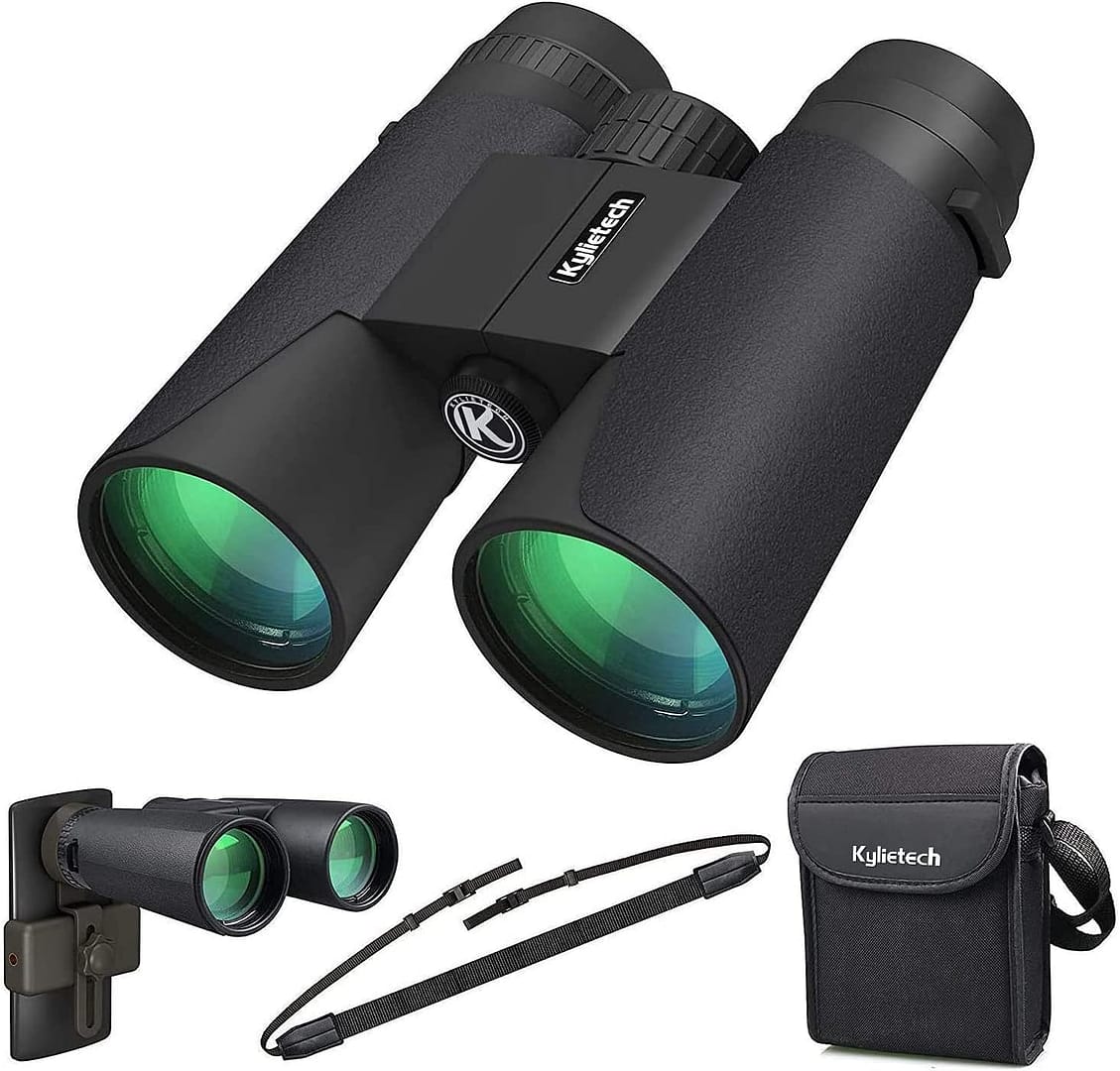 Binoculares Profesionales 12x42 con Adaptador para Teléfono Observación HD para Rescate y Exteriores - 1