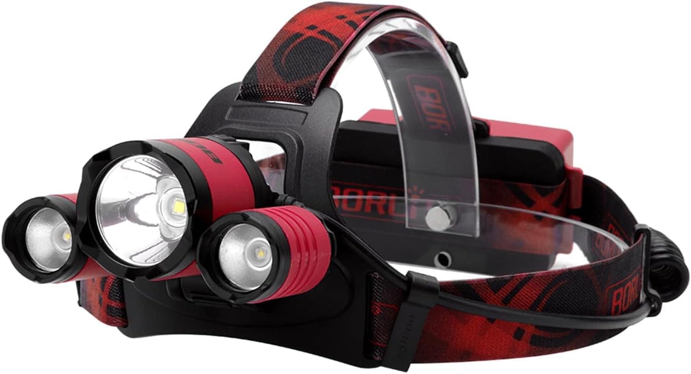 Linterna Frontal BORUIT B21 – 5000 Lúmenes, Recargable e Impermeable - 1