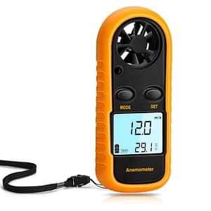 Anemómetro de Mano Digital – Medidor de Velocidad de Viento y Temperatura