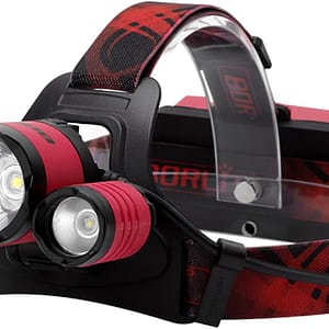 Linterna Frontal BORUIT B21 – 5000 Lúmenes, Recargable e Impermeable