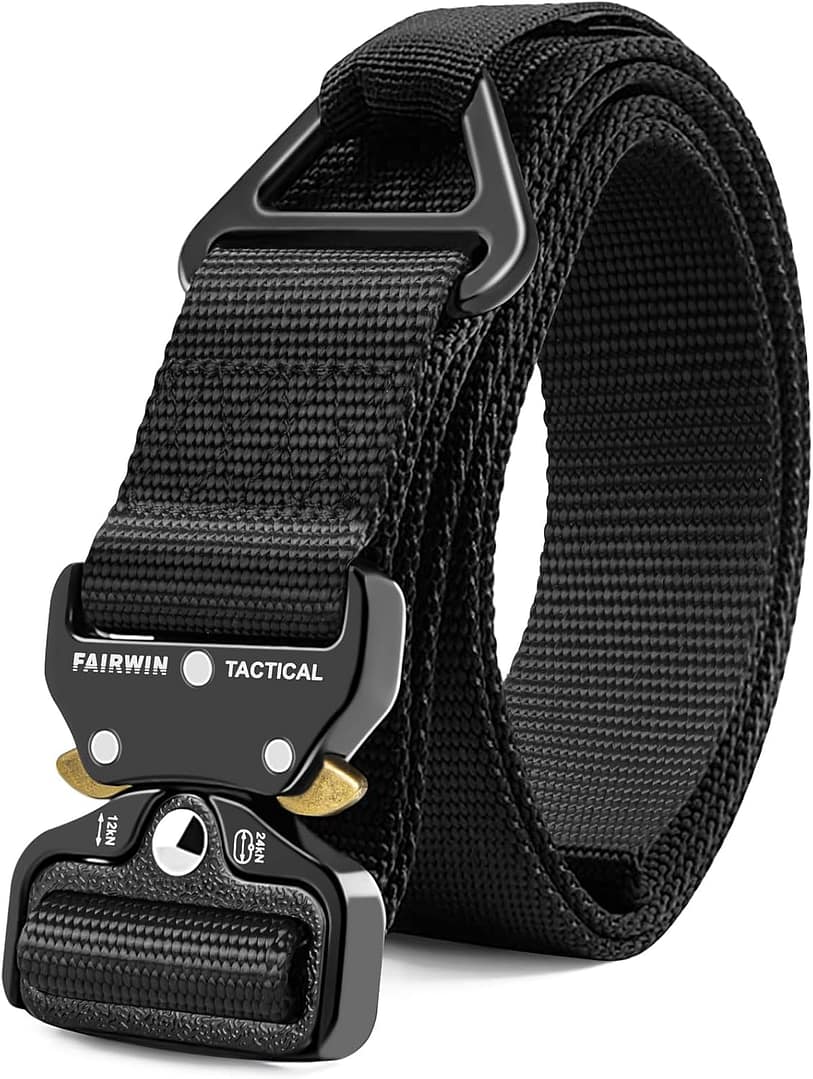 Cinturón Táctico FAIRWIN – Nylon 1000D, Liberación Rápida y Anillo en V - 1